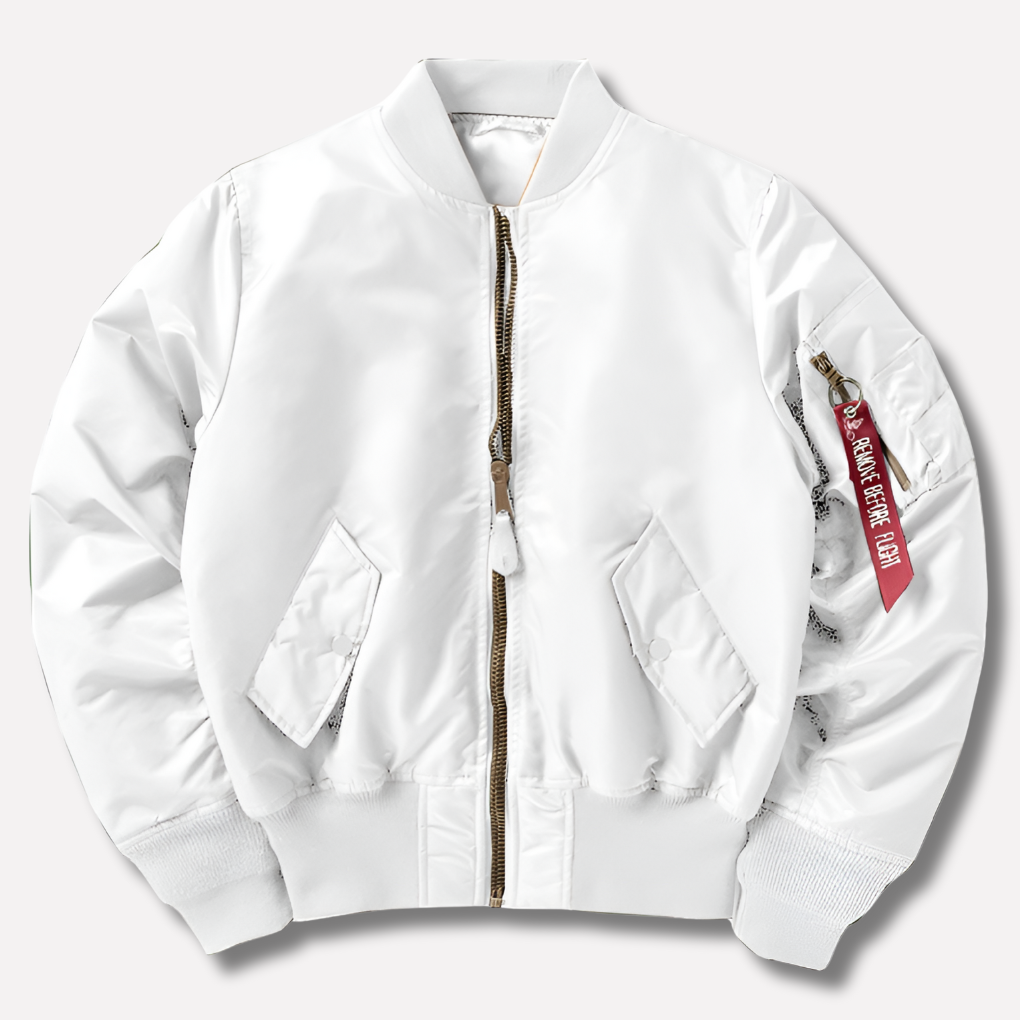 Oak & Coral | Unisex Classic Bomber Jacket with Rib-Knit Trim