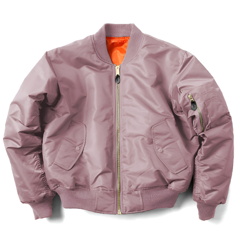 Oak & Coral | Unisex Classic Bomber Jacket with Rib-Knit Trim