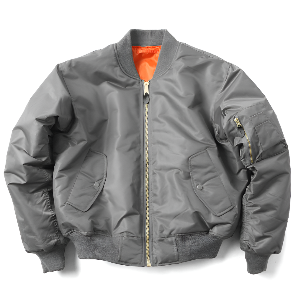 Oak & Coral | Unisex Classic Bomber Jacket with Rib-Knit Trim