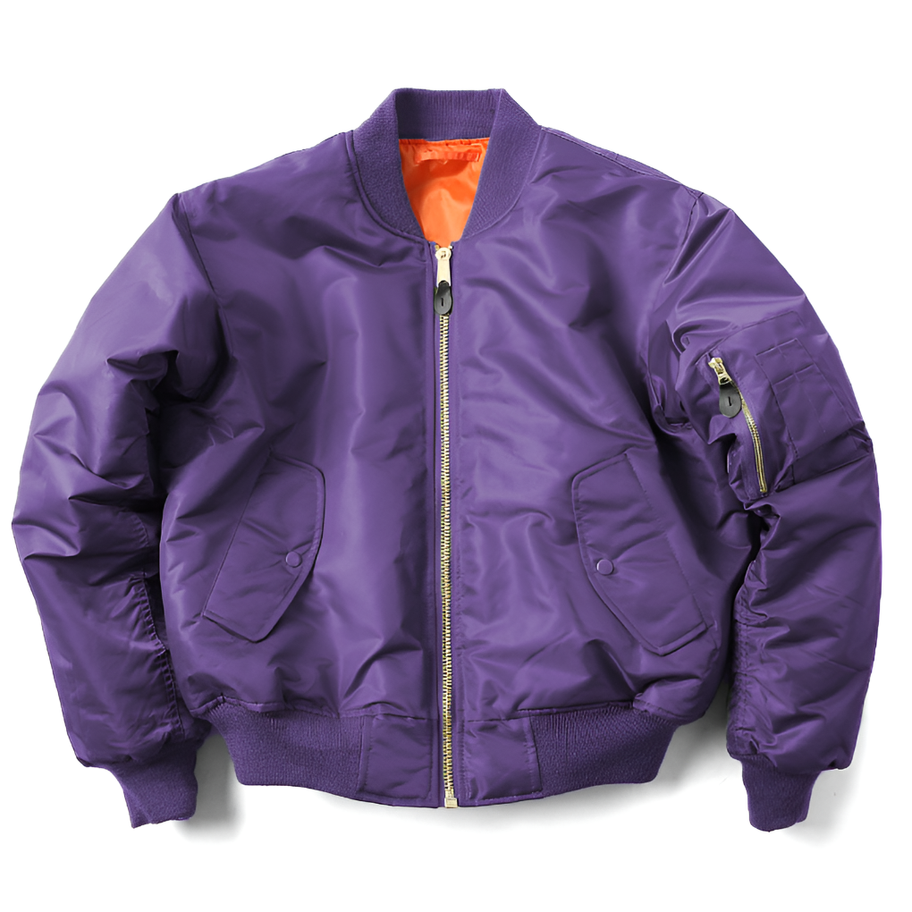 Oak & Coral | Unisex Classic Bomber Jacket with Rib-Knit Trim
