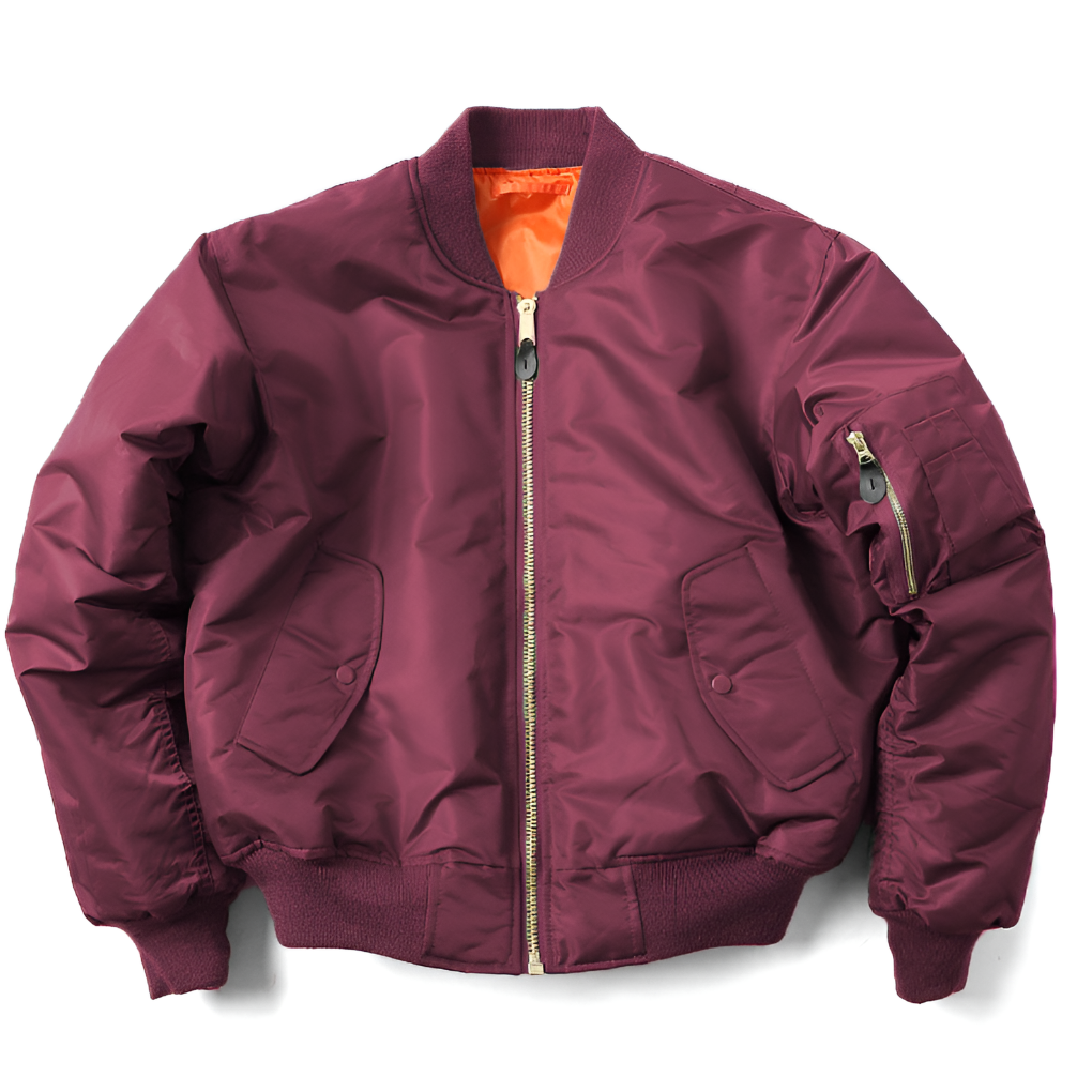 Oak & Coral | Unisex Classic Bomber Jacket with Rib-Knit Trim