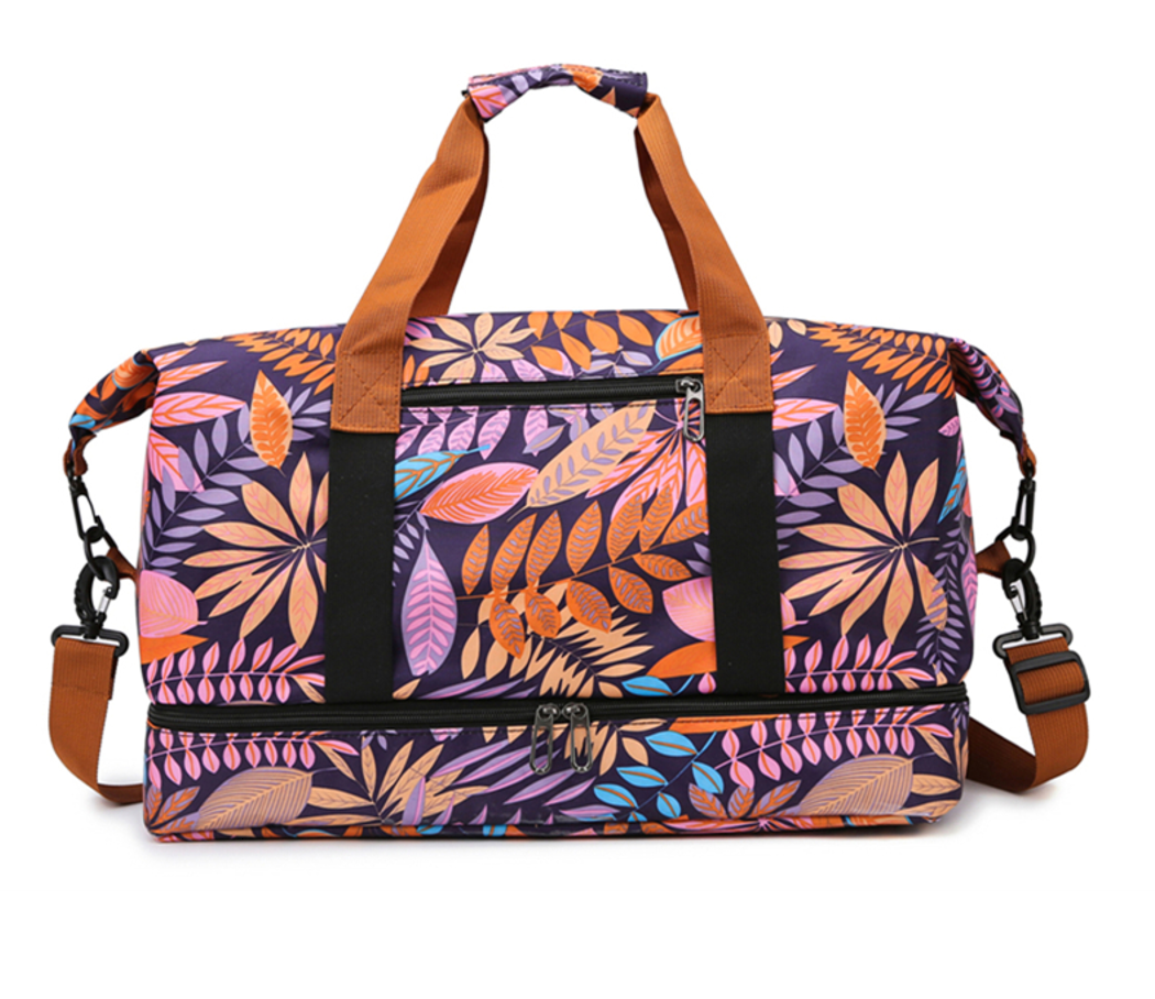Oak & Coral | Unisex Duffel Bag with Shoe Compartment