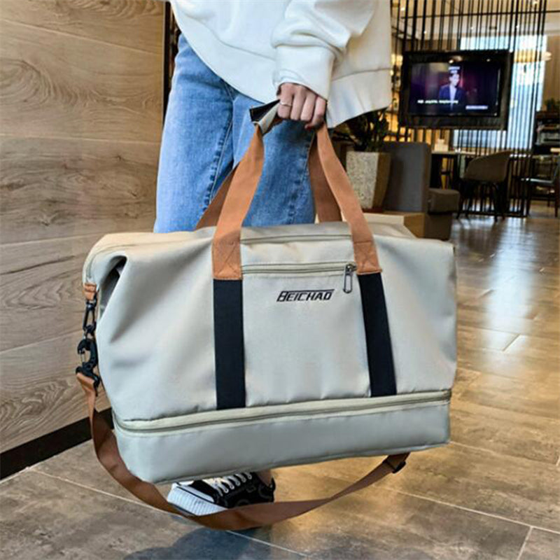 Oak & Coral | Unisex Duffel Bag with Shoe Compartment