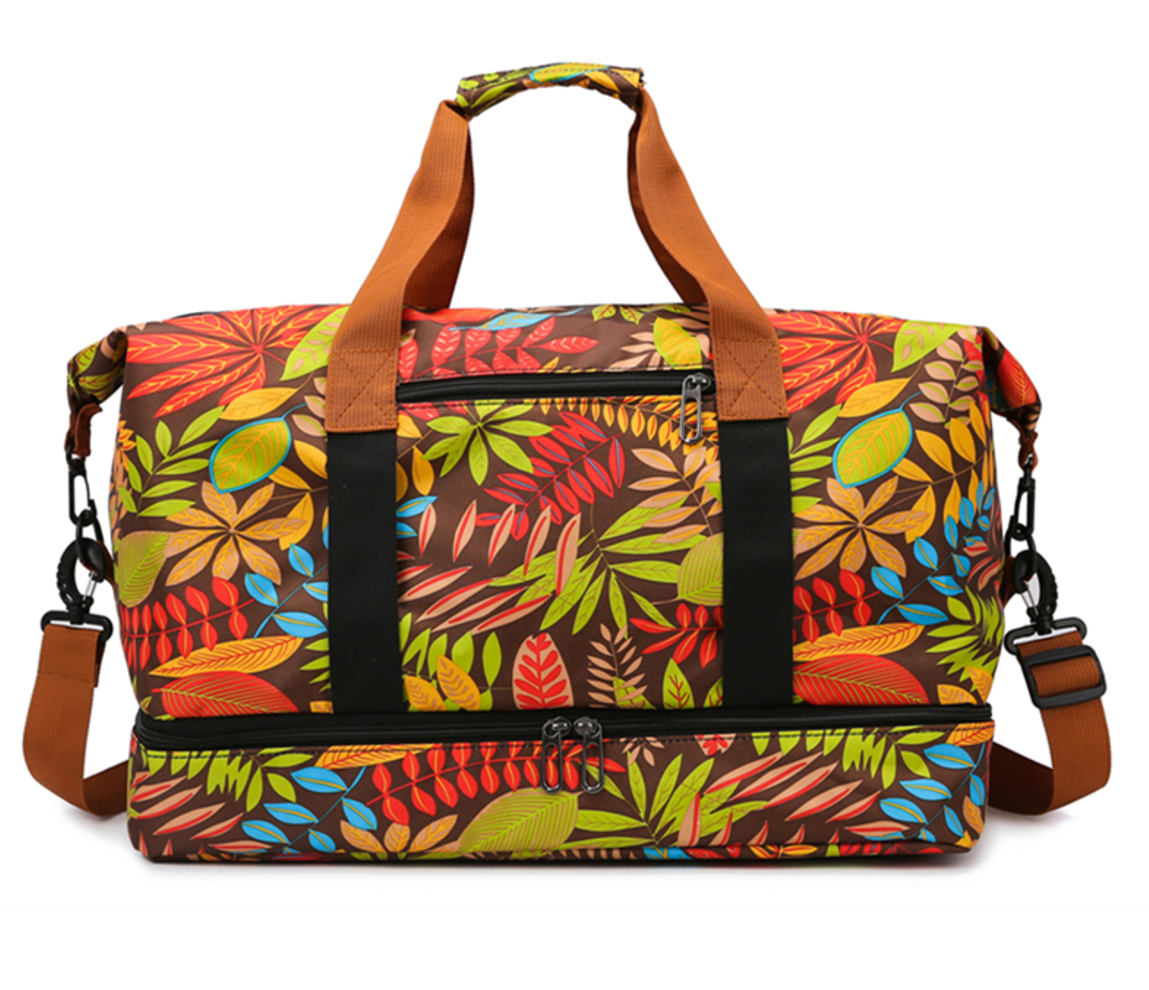 Oak & Coral | Unisex Duffel Bag with Shoe Compartment