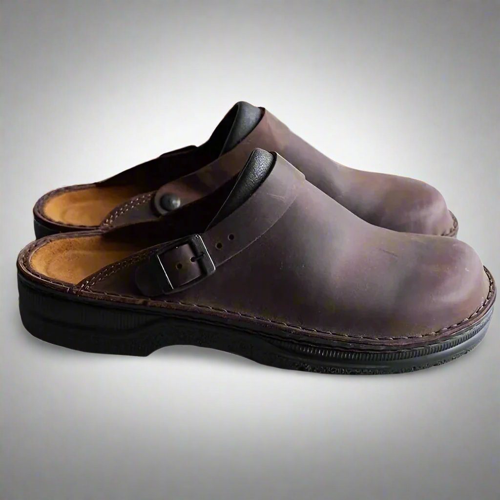 Oak & Coral | Unisex Slip-On Clogs with Buckle Strap