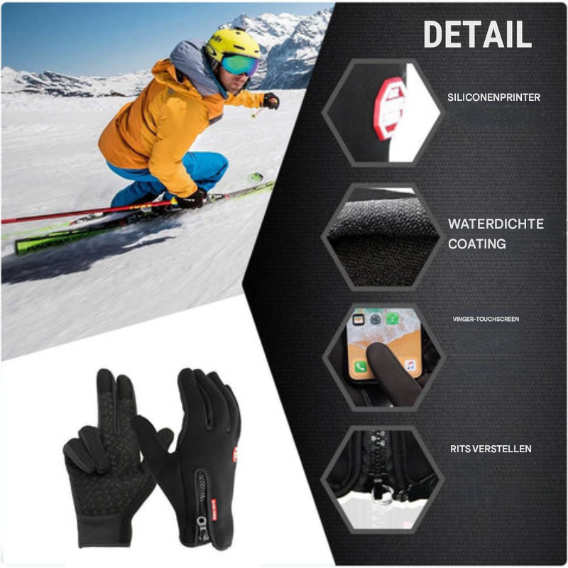 Oak & Coral | Unisex Thermal Winter Gloves for Cycling, Skiing & MTB