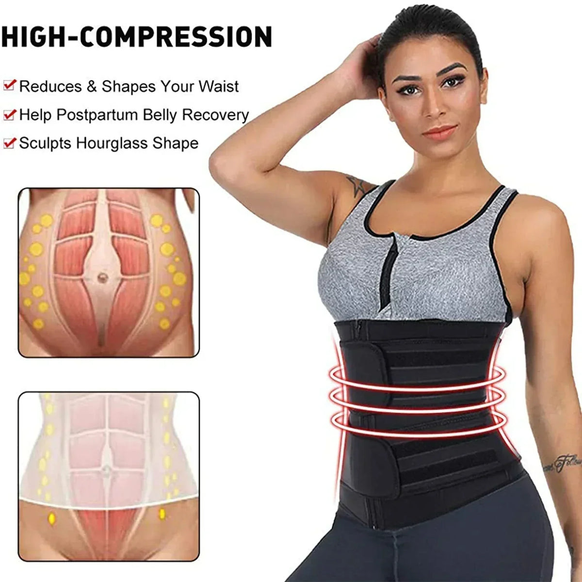 Oak & Coral | Waistband Neoprene Slimming Training Belt
