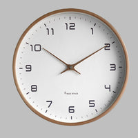 Oak & Coral | Wooden Silent Quartz Wall Clock