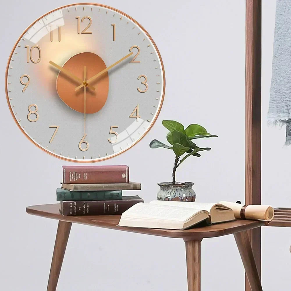Oak & Coral | Wall Clocks Silenttime - Classic and Elegant Design
