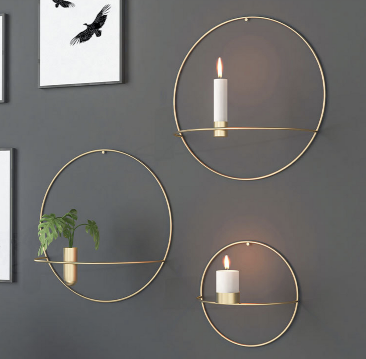 Oak & Coral | WallAura - Ryder Candle Holder and Vase Combination
