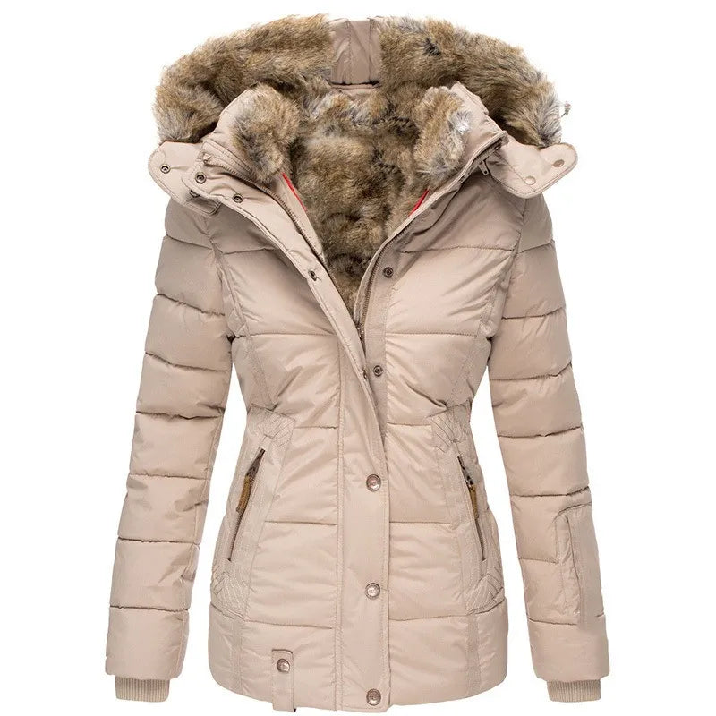 Oak & Coral | Warm Winter Jacket with Fur Lining for Women