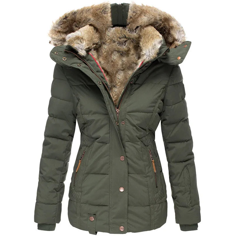 Oak & Coral | Warm Winter Jacket with Fur Lining for Women