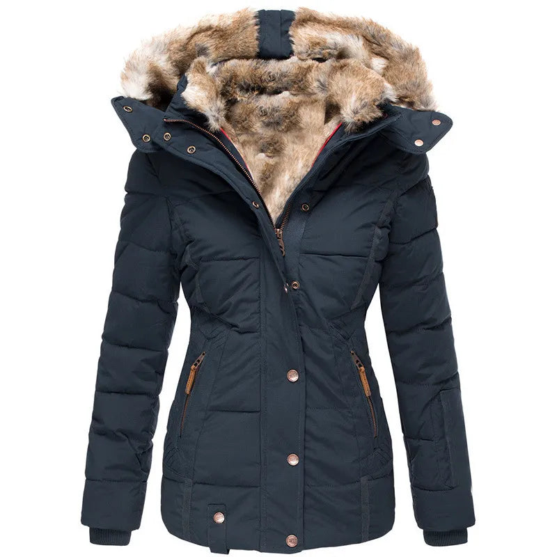 Oak & Coral | Warm Winter Jacket with Fur Lining for Women