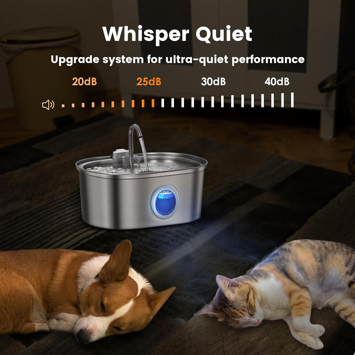Oak & Coral | Water Fountain Stainless Steel 3.2L