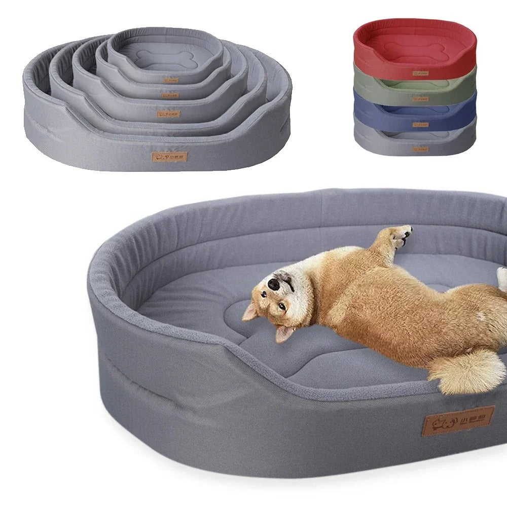 Oak & Coral | Waterproof Dog Bed with Plush Interior