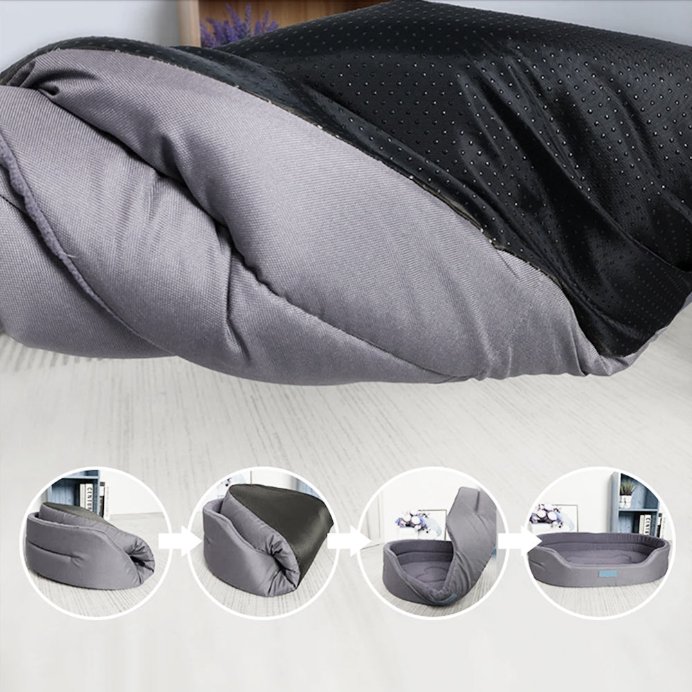 Oak & Coral | Waterproof Dog Bed with Plush Interior