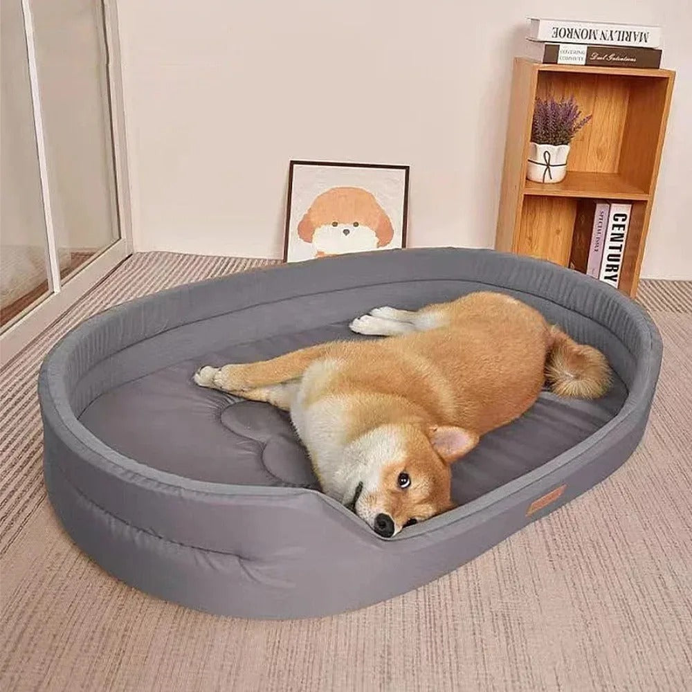 Oak & Coral | Waterproof Dog Bed with Plush Interior
