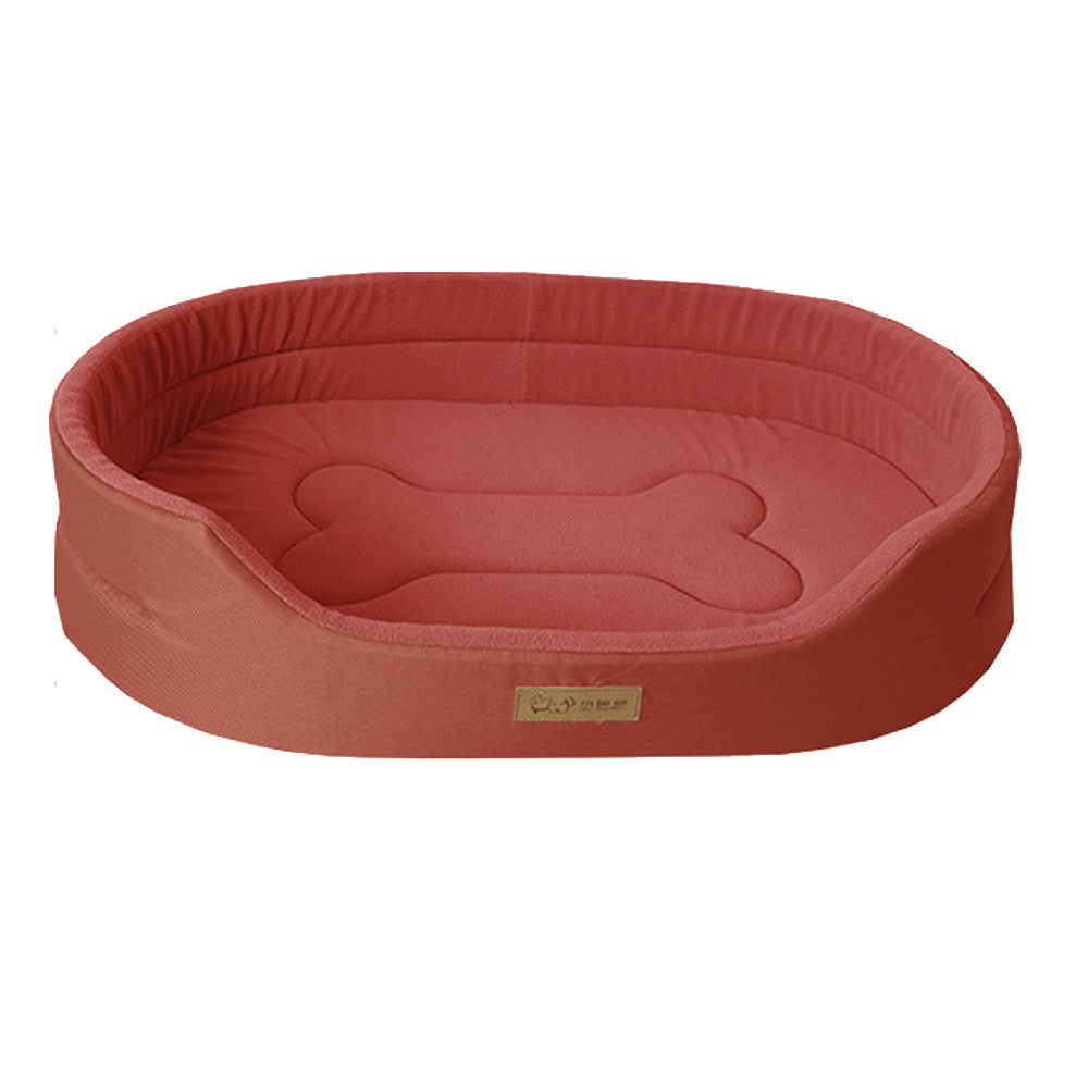 Oak & Coral | Waterproof Dog Bed with Plush Interior