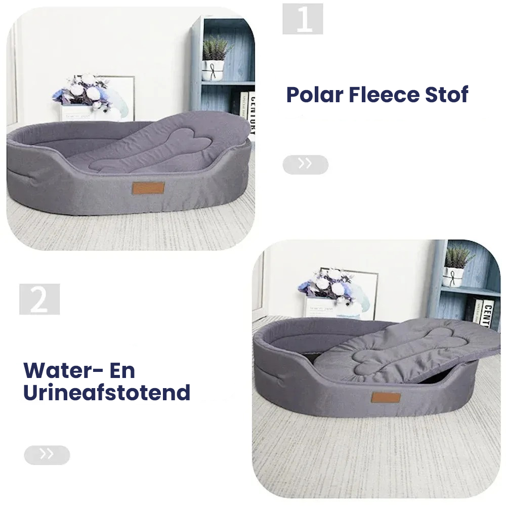 Oak & Coral | Waterproof Dog Bed with Plush Interior