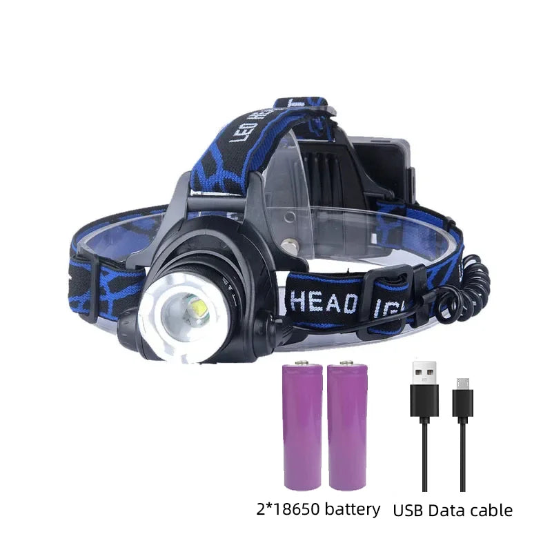 Oak & Coral | Waterproof LED Headlamp with Adjustable Zoom