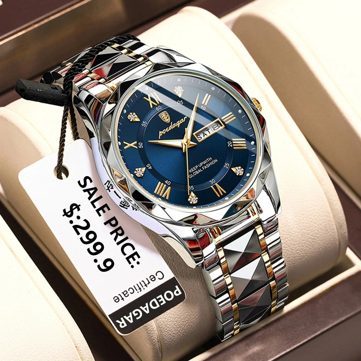 Oak & Coral | Waterproof Luxury Men's Wristwatch by the Top Brand with Luminous Function