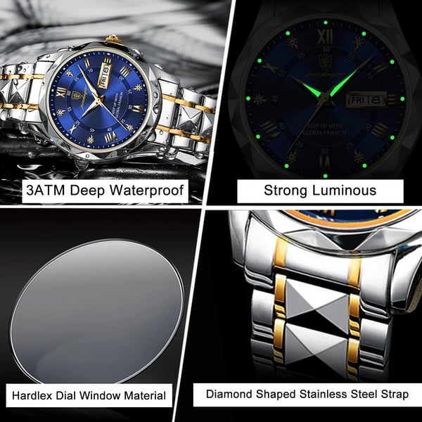 Oak & Coral | Waterproof Luxury Men's Wristwatch by the Top Brand with Luminous Function