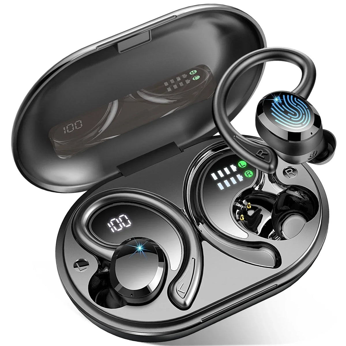 Oak & Coral | Wireless Earbuds with Long Battery Life – SecureFit – (1+1 FREE)