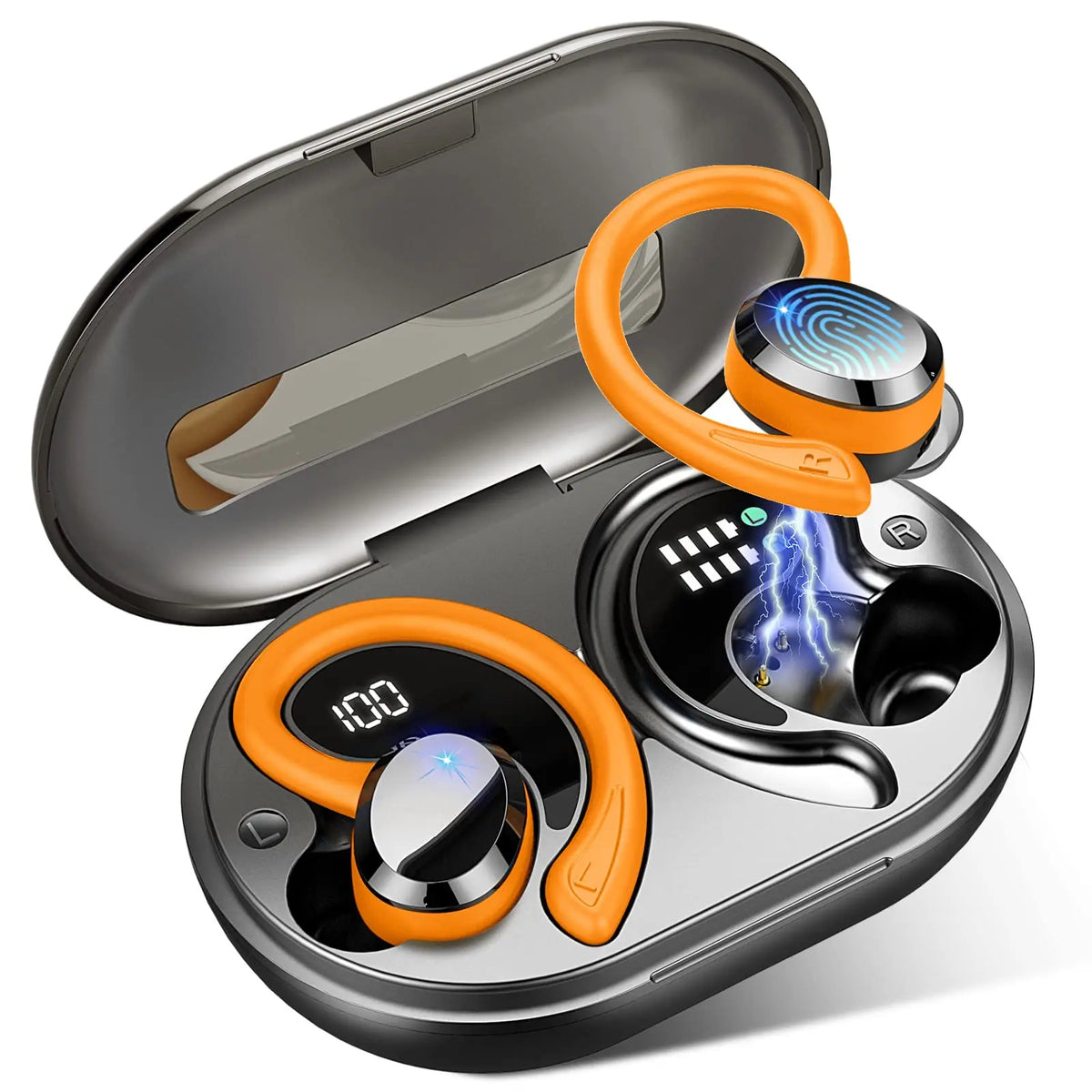 Oak & Coral | Wireless Earbuds with Long Battery Life – SecureFit – (1+1 FREE)