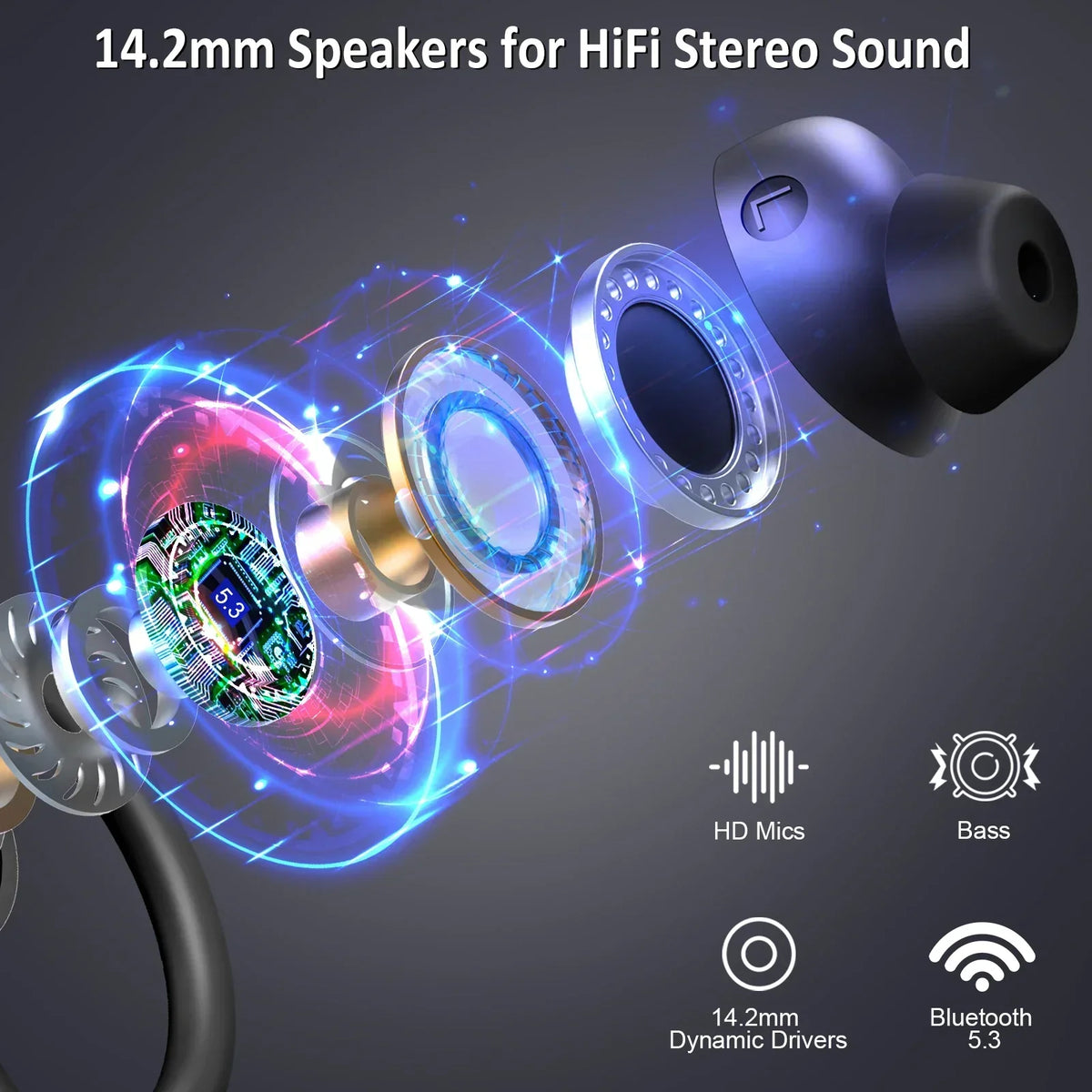 Oak & Coral | Wireless Earbuds with Long Battery Life – SecureFit – (1+1 FREE)