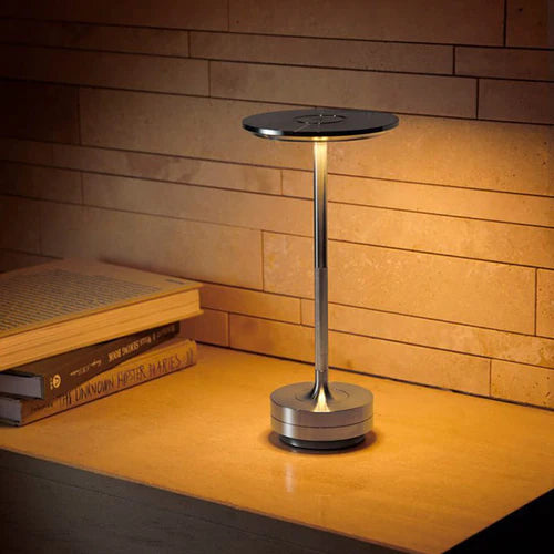 Oak & Coral | Wireless LED Table Lamp - Modern Sculptural Design