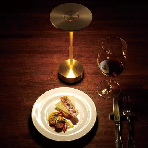 Oak & Coral | Wireless LED Table Lamp - Modern Sculptural Design