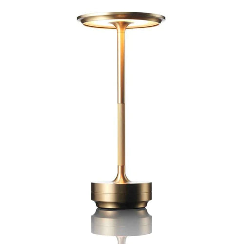 Oak & Coral | Wireless LED Table Lamp - Modern Sculptural Design