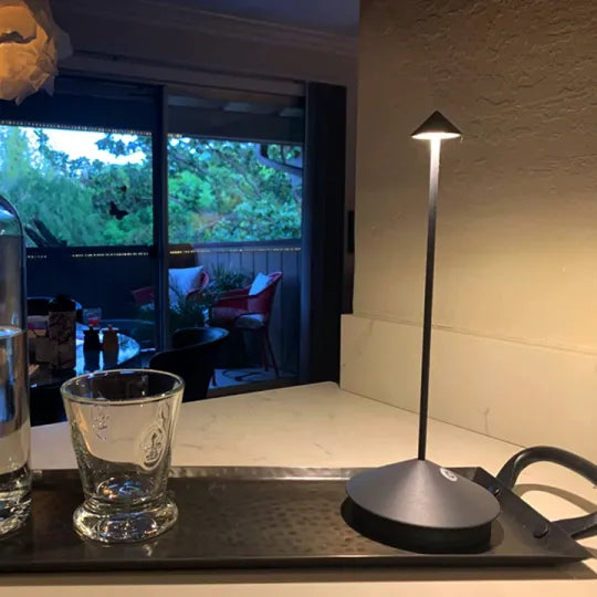 Oak & Coral | Wireless LED Table Lamp - Rechargeable, Dimmable Ambient Lighting