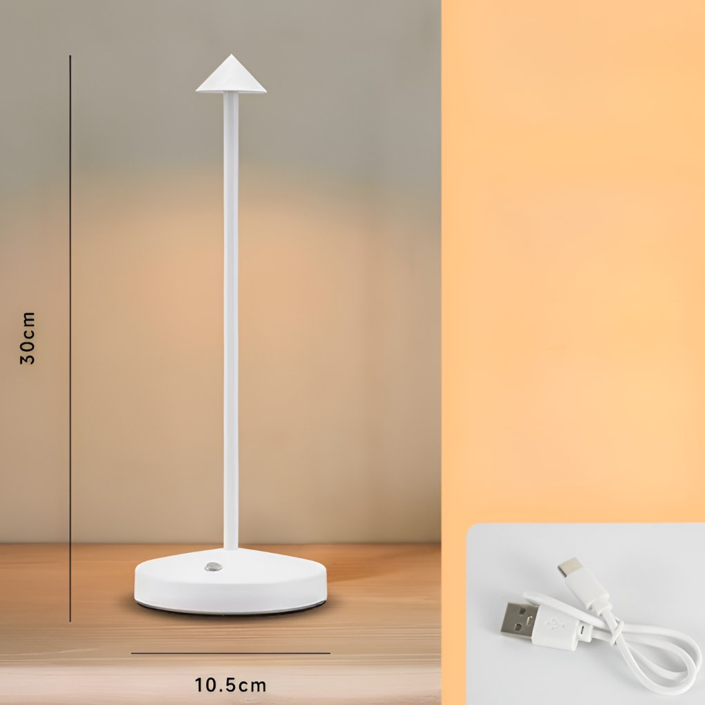 Oak & Coral | Wireless LED Table Lamp - Rechargeable, Dimmable Ambient Lighting