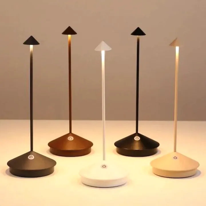Oak & Coral | Wireless LED Table Lamp - Rechargeable, Dimmable Ambient Lighting