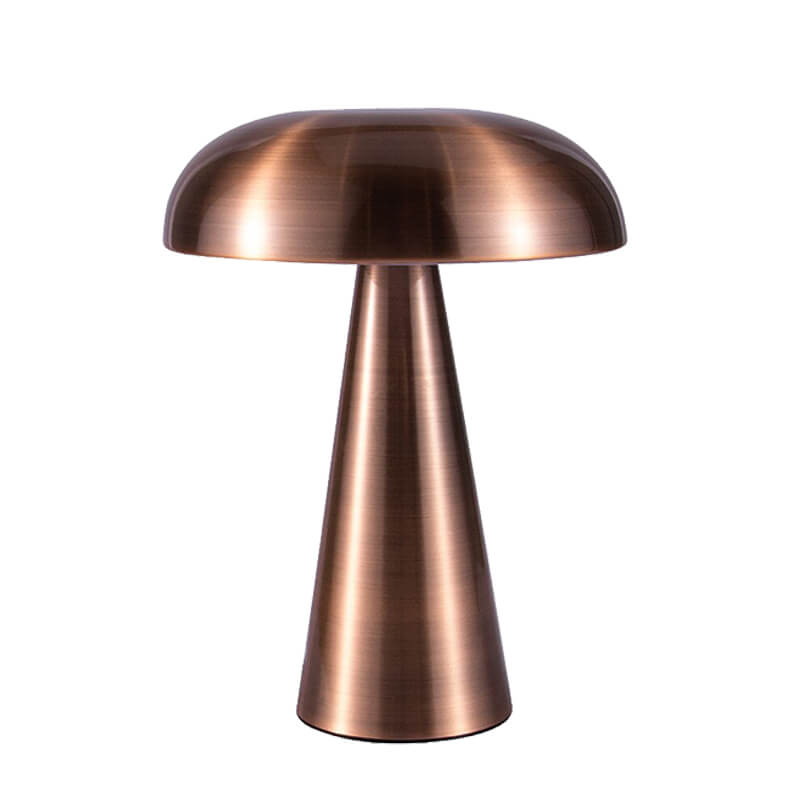 Oak & Coral | Wireless Table Lamp | Rechargeable Mushroom Design