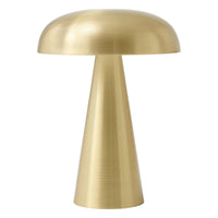 Oak & Coral Mushroom Lamp | Rechargeable Cordless Table Light