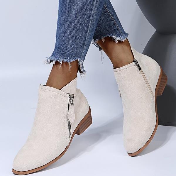 Oak & Coral | Women's Ankle Boots with Side Zipper