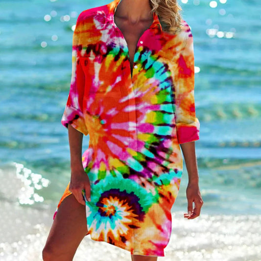 Oak & Coral | Women's Beach Cover Up Shirt