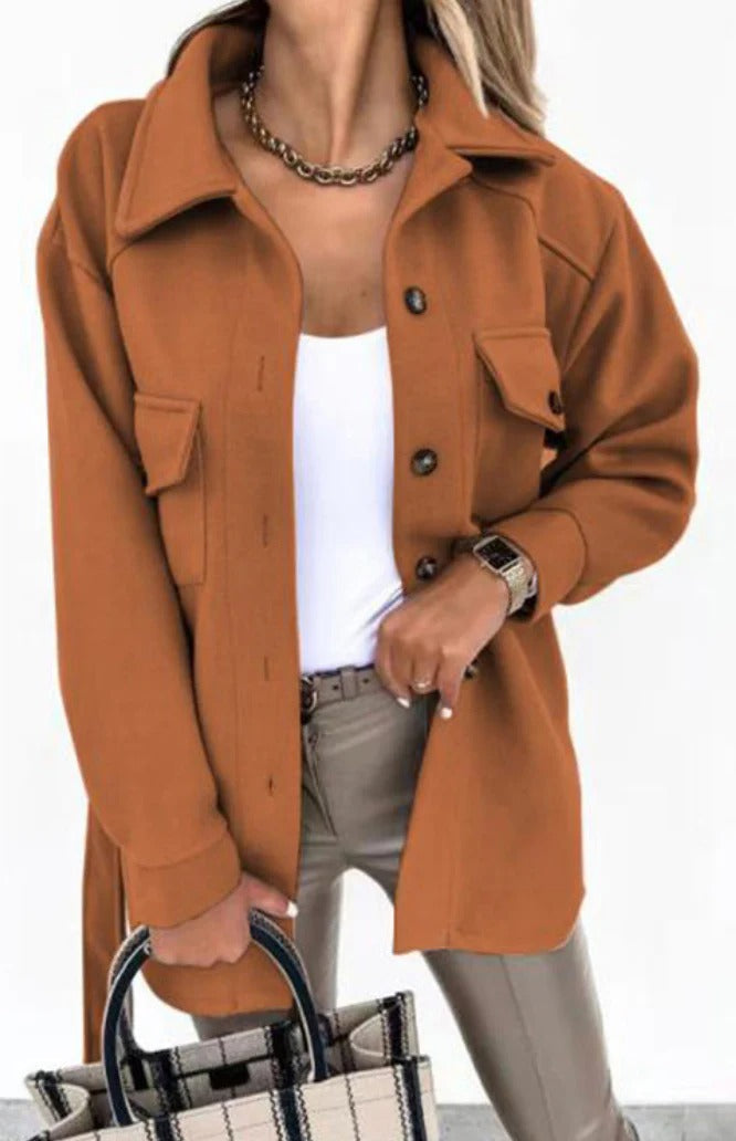 Oak & Coral | Women's Belted Overshirt Jacket