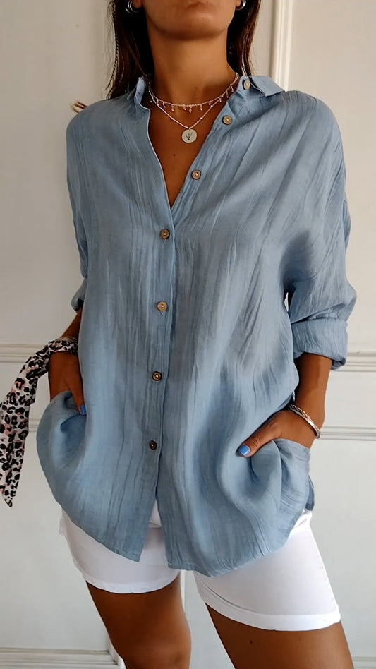 Oak & Coral | Women's Button-Up Relaxed Fit Shirt