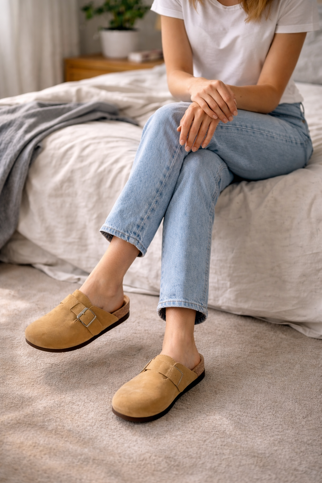 Oak & Coral Women's Clogs Buckle Design Slippers
