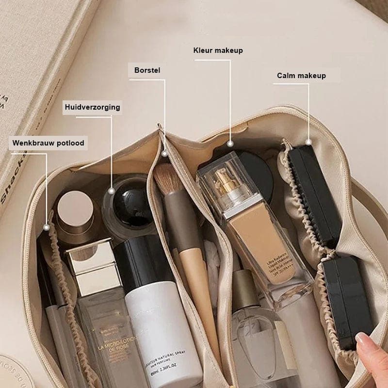 Oak & Coral | Women's Cosmetic Bag with Compartments