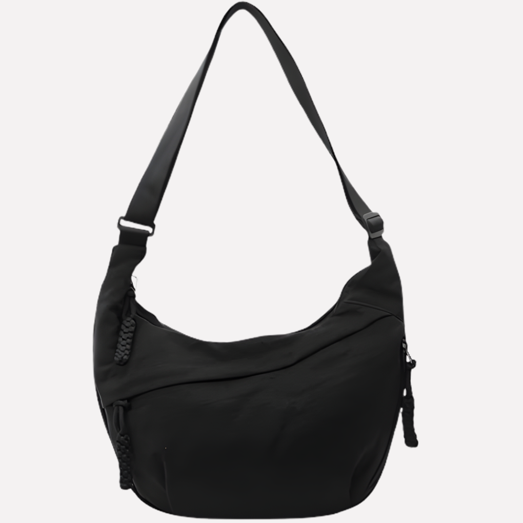 Oak & Coral | Women's Crescent Shoulder Bag with Braided Detail