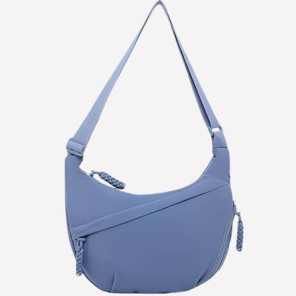Oak & Coral | Women's Crescent Shoulder Bag with Braided Detail