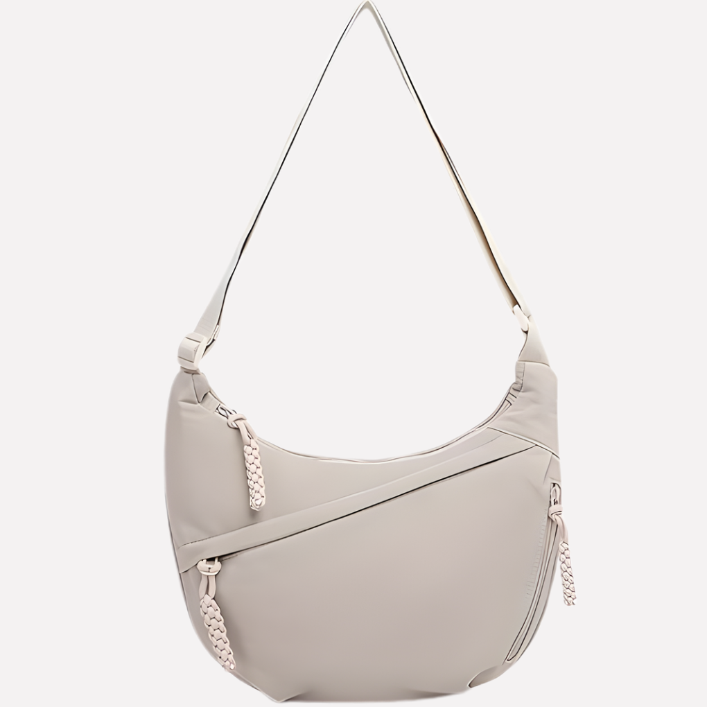 Oak & Coral | Women's Crescent Shoulder Bag with Braided Detail