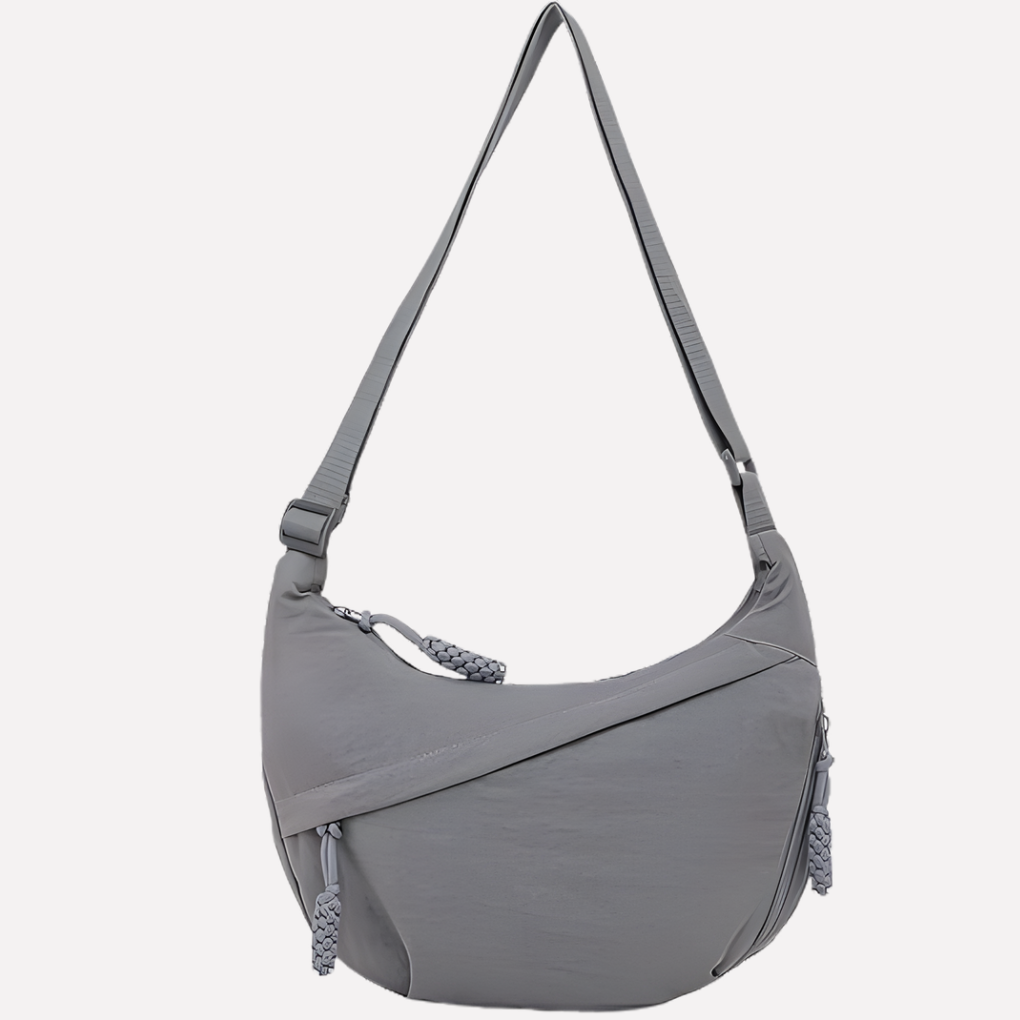 Oak & Coral | Women's Crescent Shoulder Bag with Braided Detail