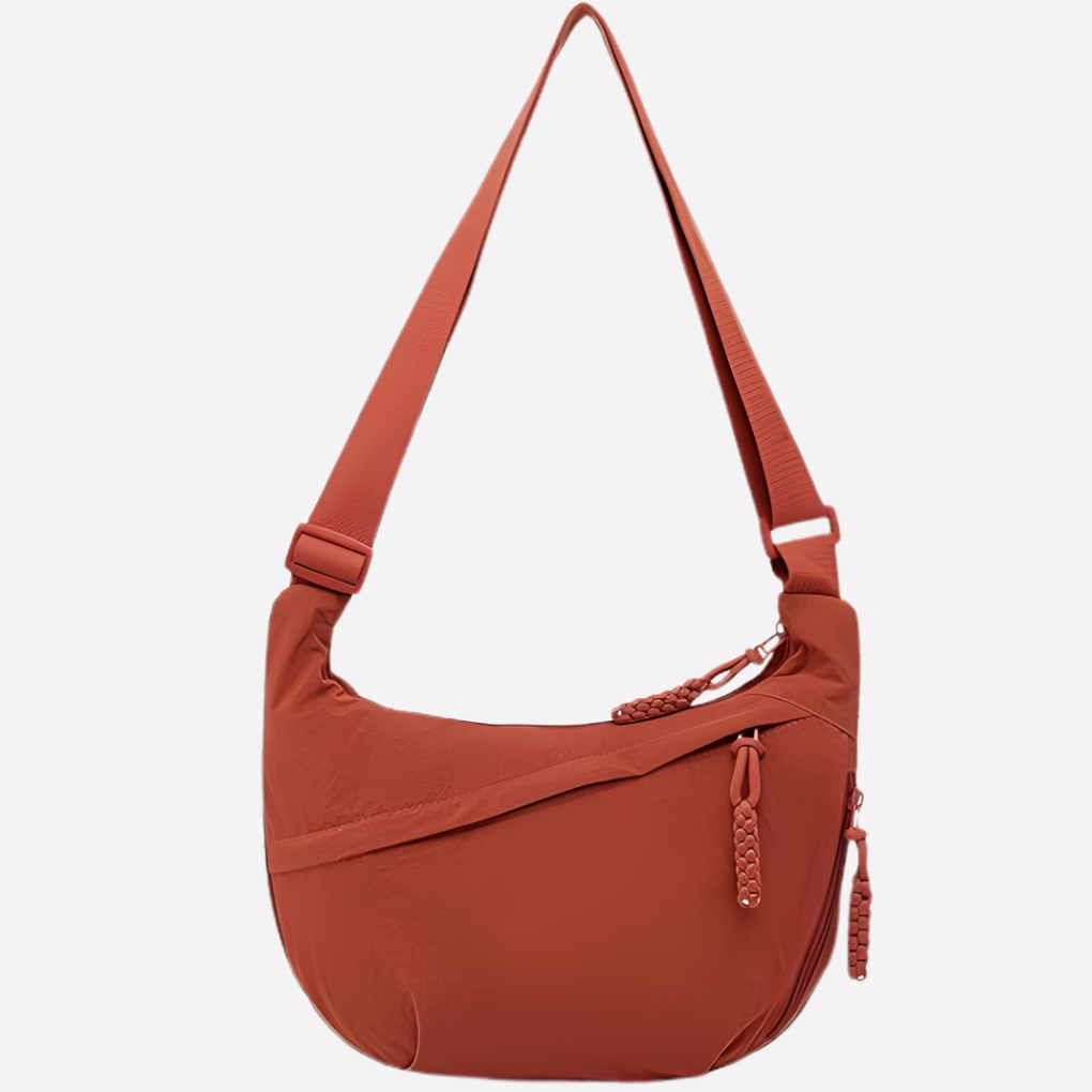 Oak & Coral | Women's Crescent Shoulder Bag with Braided Detail