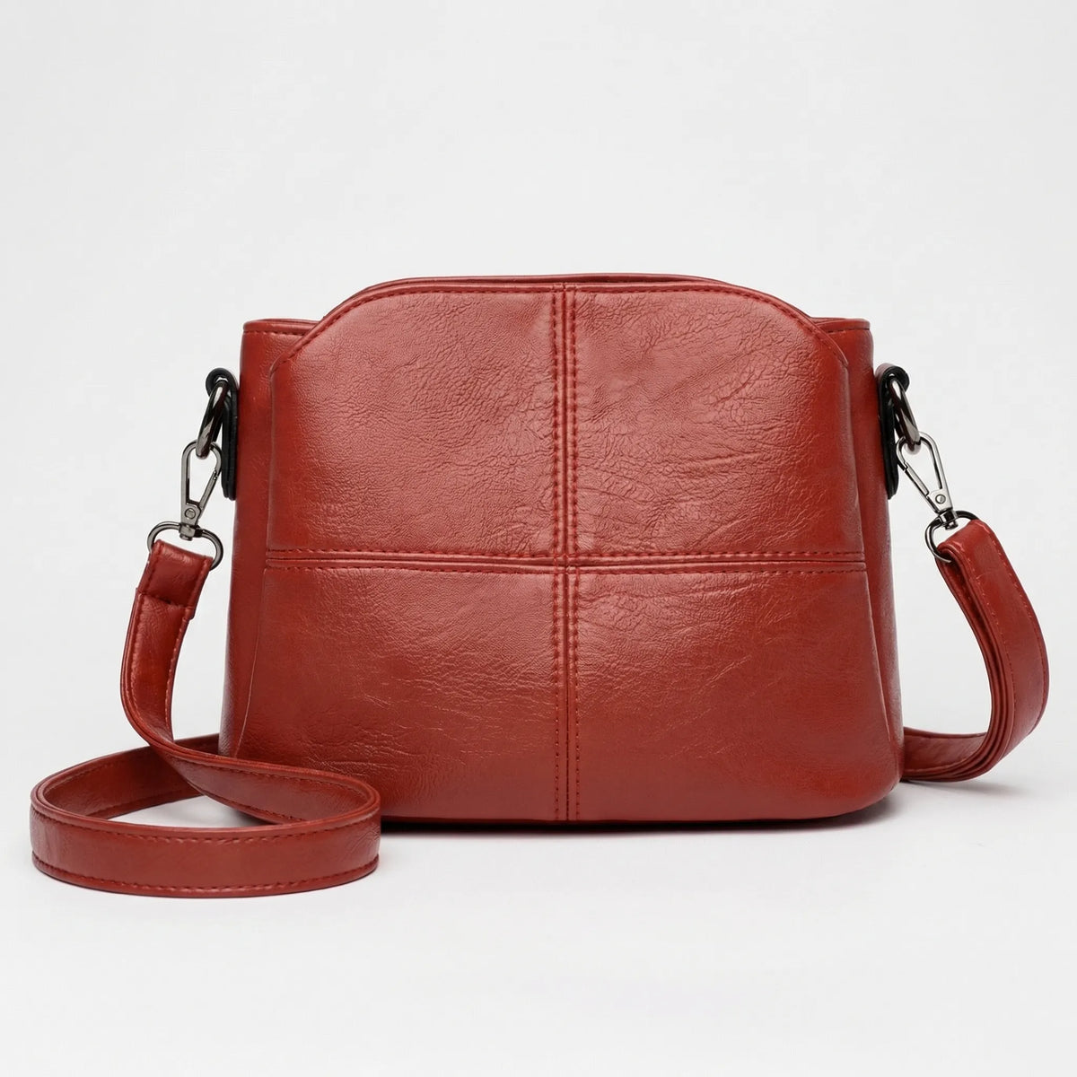 Oak & Coral | Women's Crossbody Shoulder Bag with Stitched Panel Design