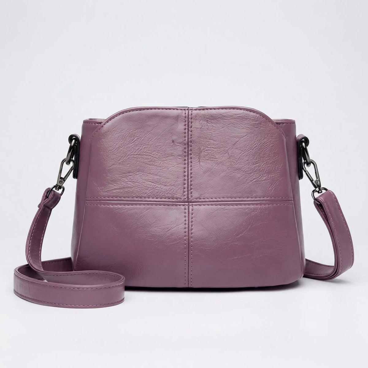 Oak & Coral | Women's Crossbody Shoulder Bag with Stitched Panel Design